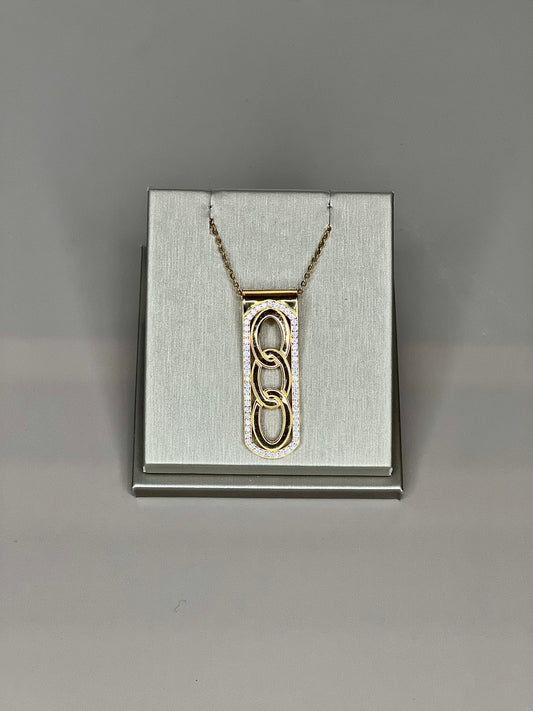 18K Gold Necklace With Zircon