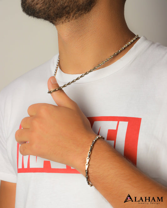 18k Gold Bracelet and Necklace for Men